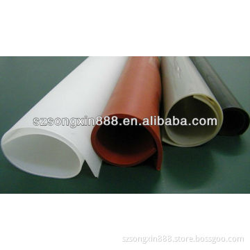 Transparent silicone rubber sheet